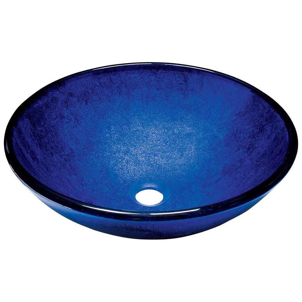 Polaris Sinks P446 Foil Undertone Royal Blue Glass Vessel Sink