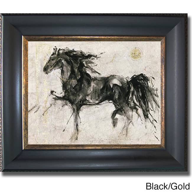 Marta Gottfried 'Lepa Zena' Framed Canvas - Gold/Black