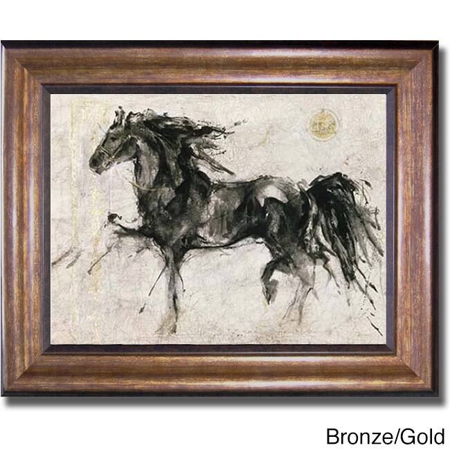 Marta Gottfried 'Lepa Zena' Framed Canvas - Gold/Bronze