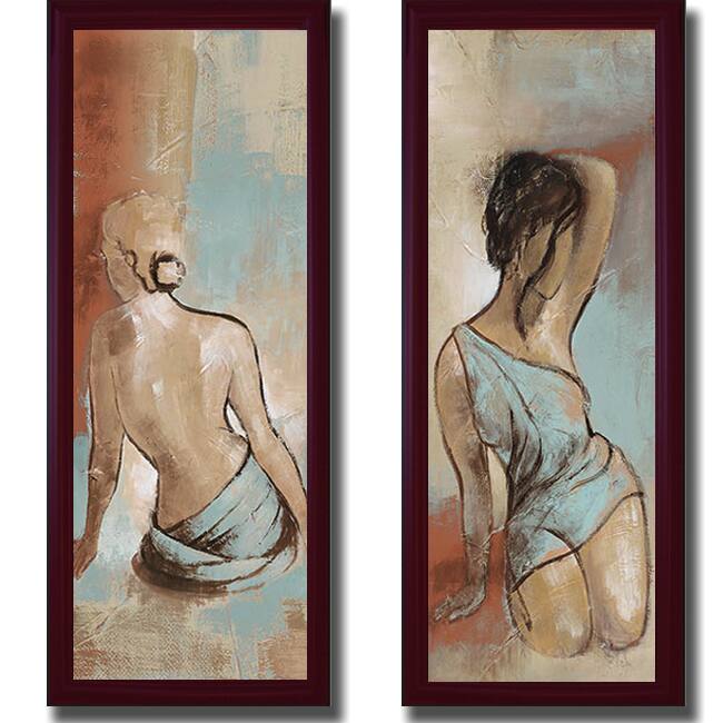Patricia Pinto 'Seated Woman Panel I and II' 2-piece Canvas Set