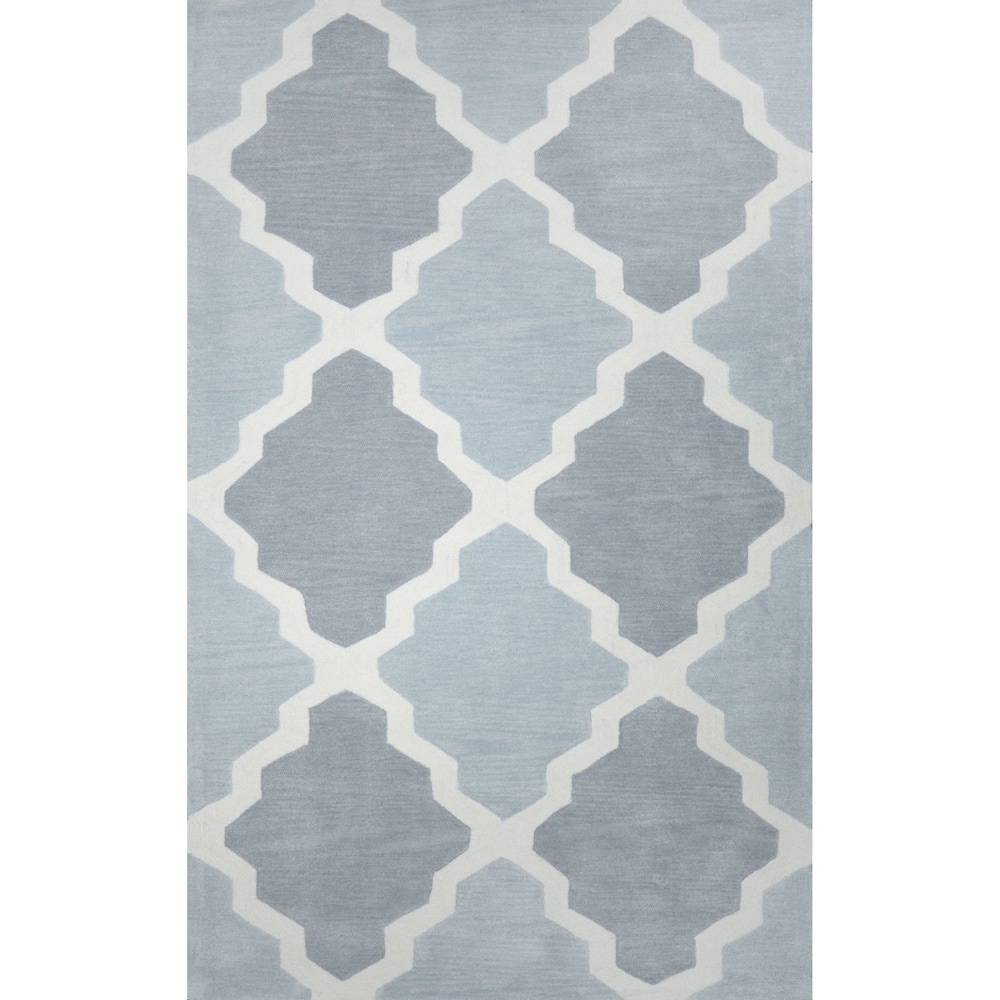 Nuloom Hand tufted Trellis Synthetics Grey Rug (76 X 96)