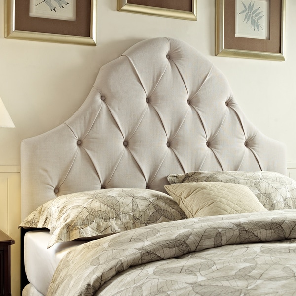 Tufted Taupe King/California King Size Upholstered Headboard 