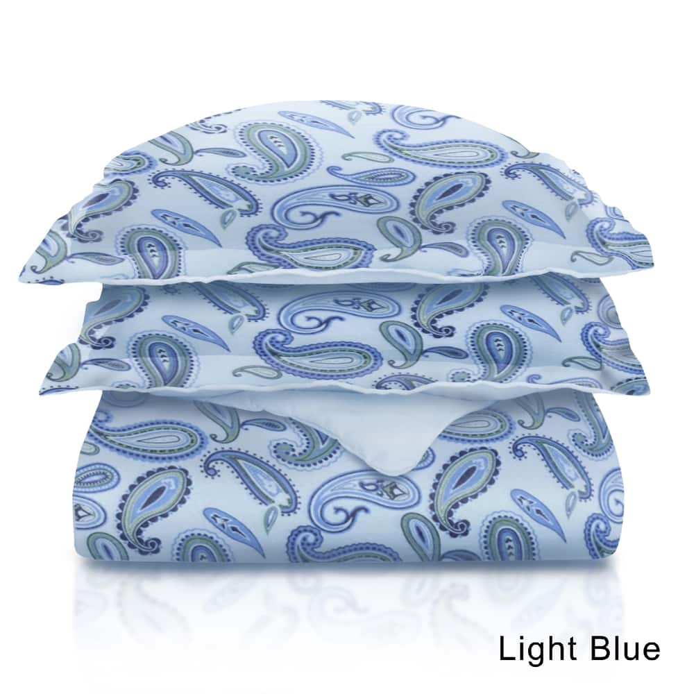 Vintage Floral Paisley Flannel Cotton Duvet Cover Set by Superior