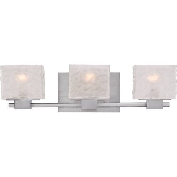 Shop Quoizel Melody Brushed Nickel Finish 3 Light Bath Fixture