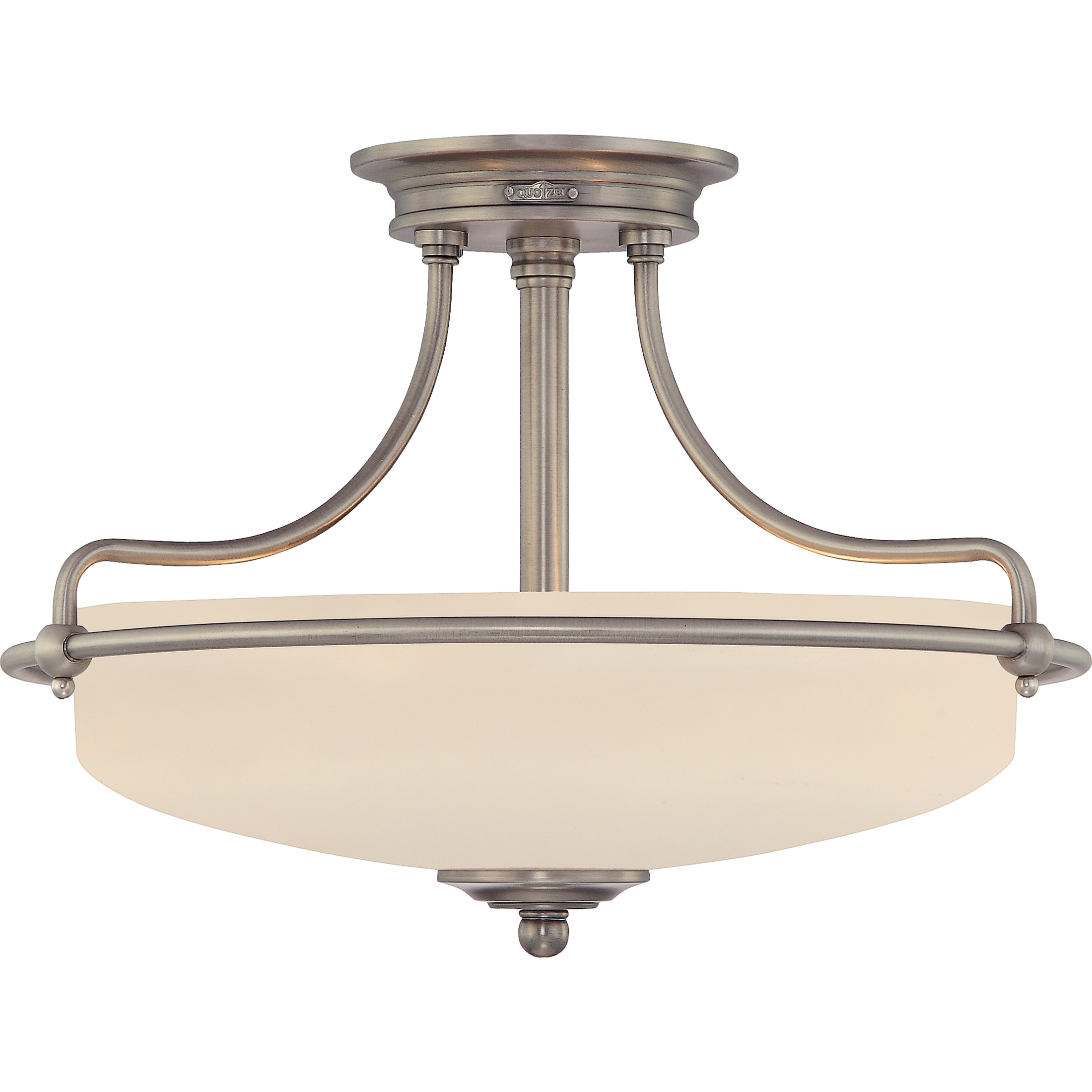 Griffin Antique Nickel Finish Large Semi Flush Mount