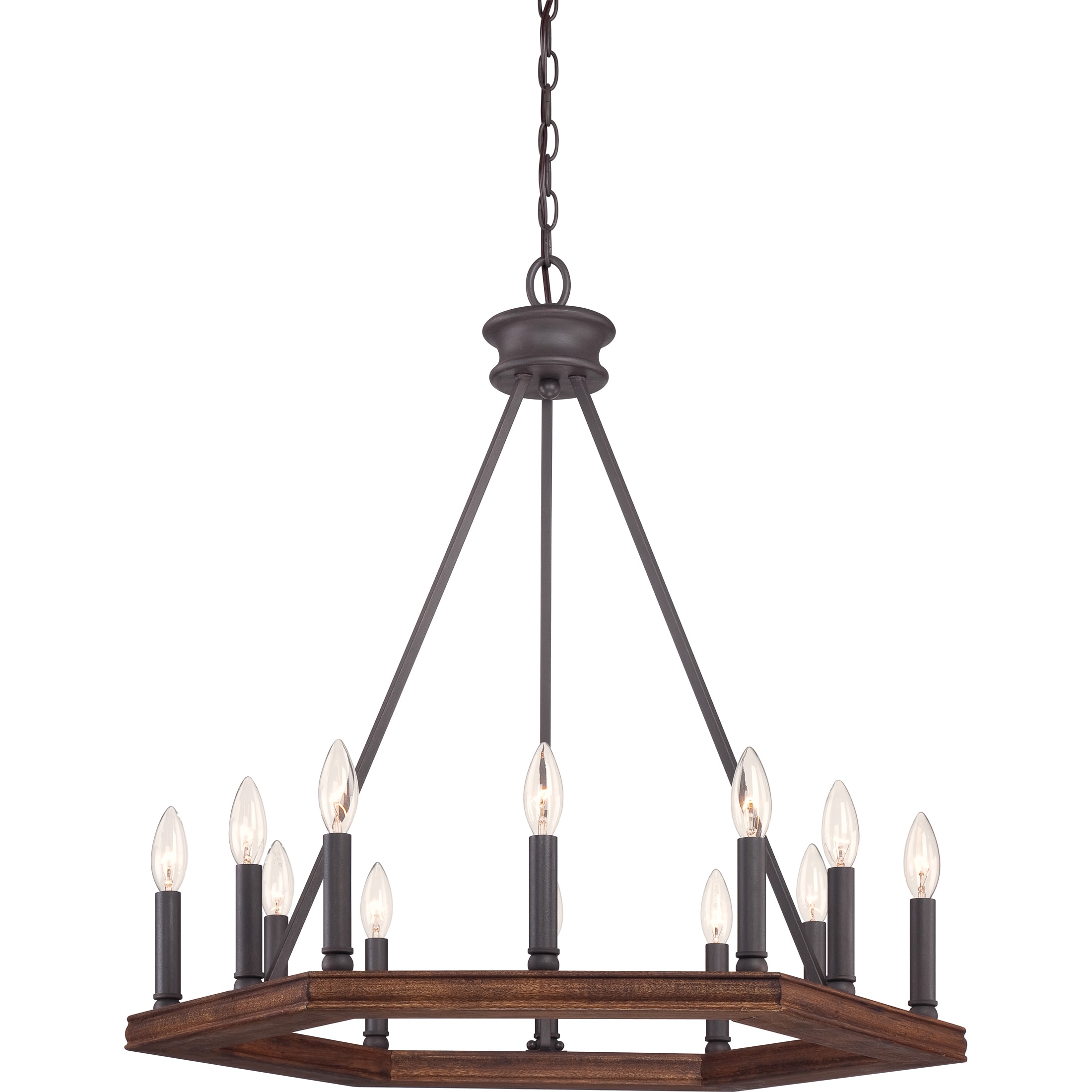 Plantation Darkest Bronze Finish 12 light Chandelier