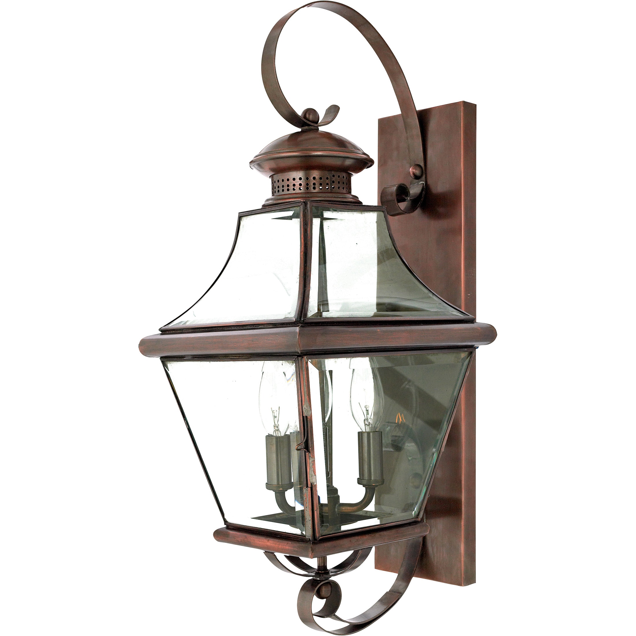 Carleton Aged Copper Finish Medium Wall Lantern