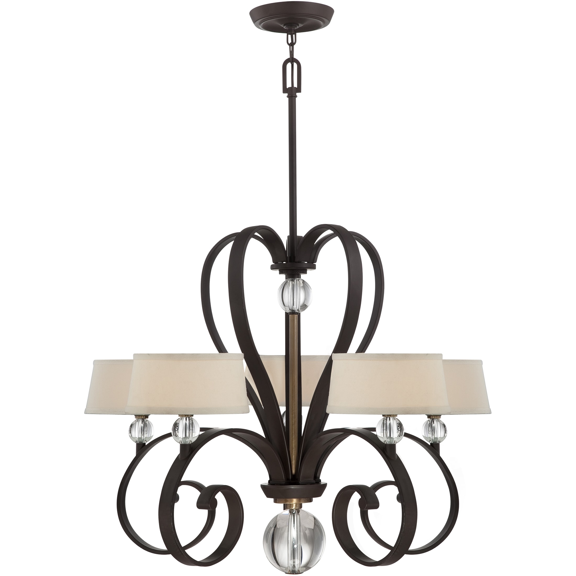 Uptown Madison Manor Western Bronze Finish 5 light Chandelier