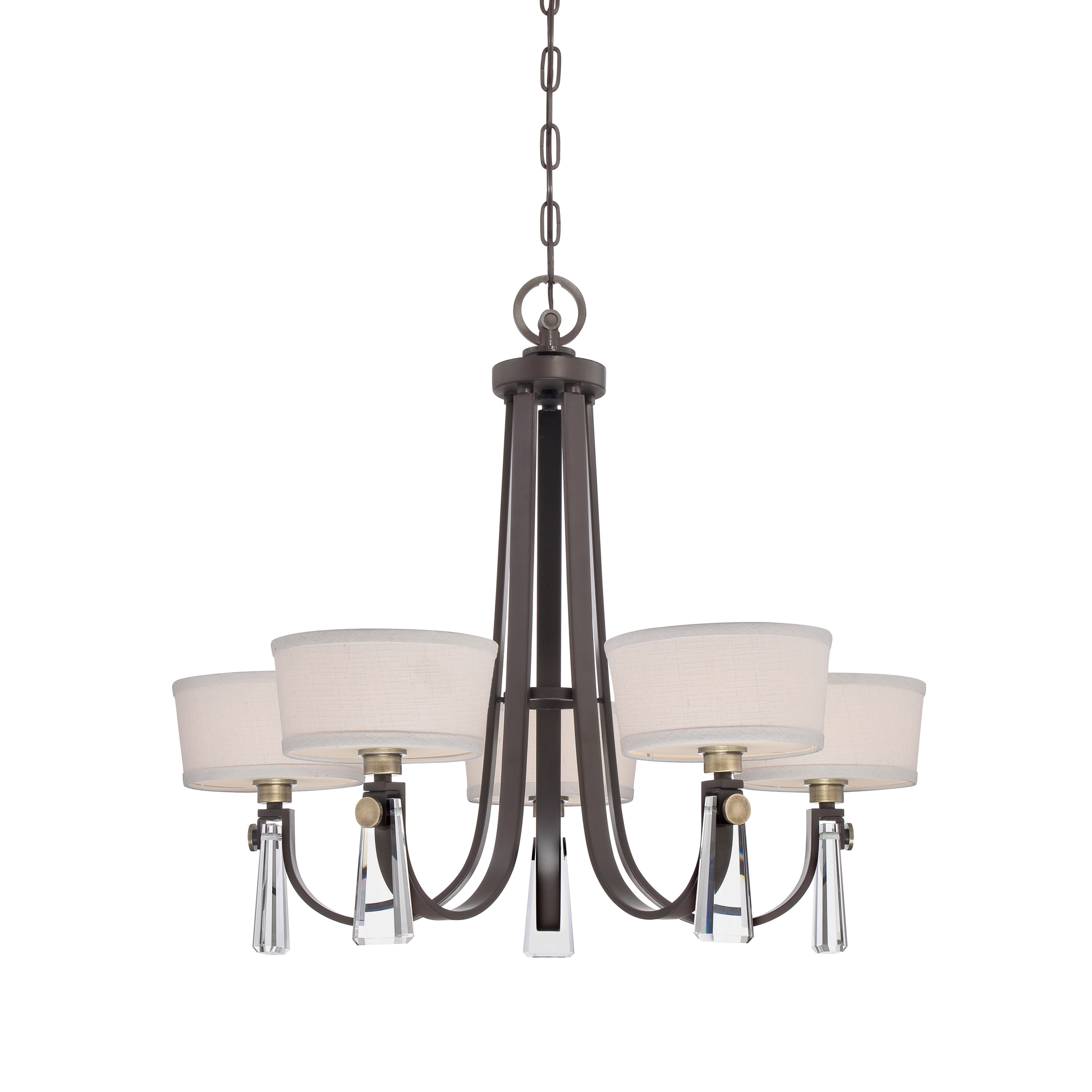 Uptown Bowery Western Bronze Finish 5 light Chandelier