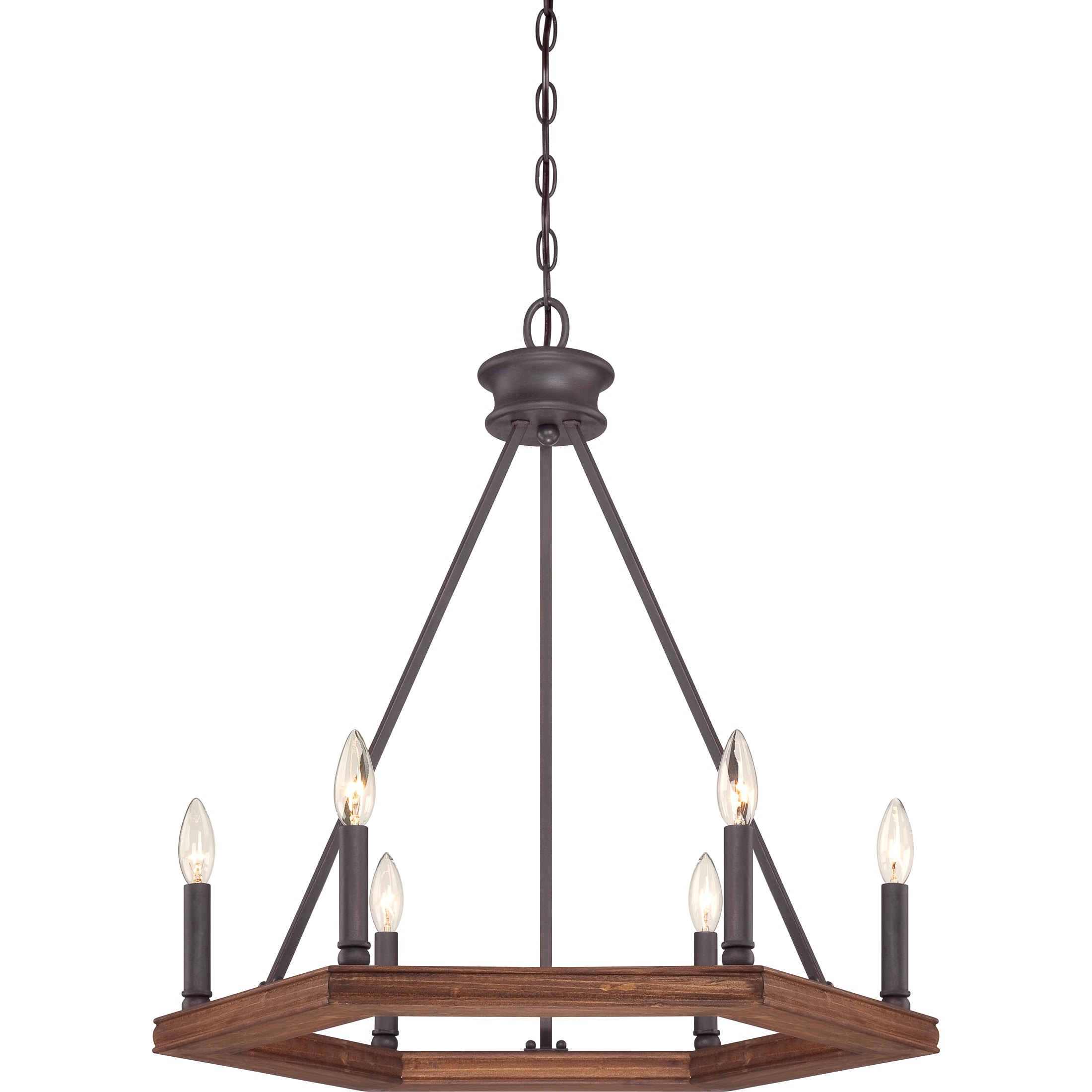 Plantation Darkest Bronze Finish 6 light Chandelier