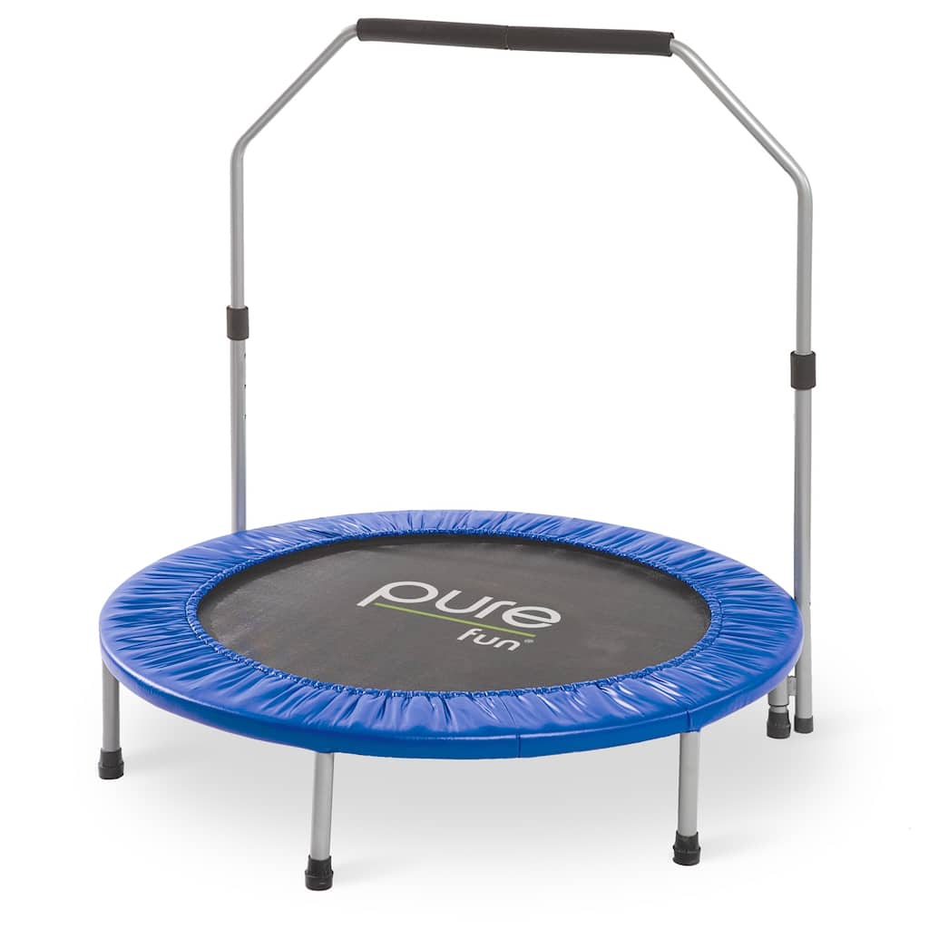 Pure Fun 40-inch Exercise Trampoline with Handrail