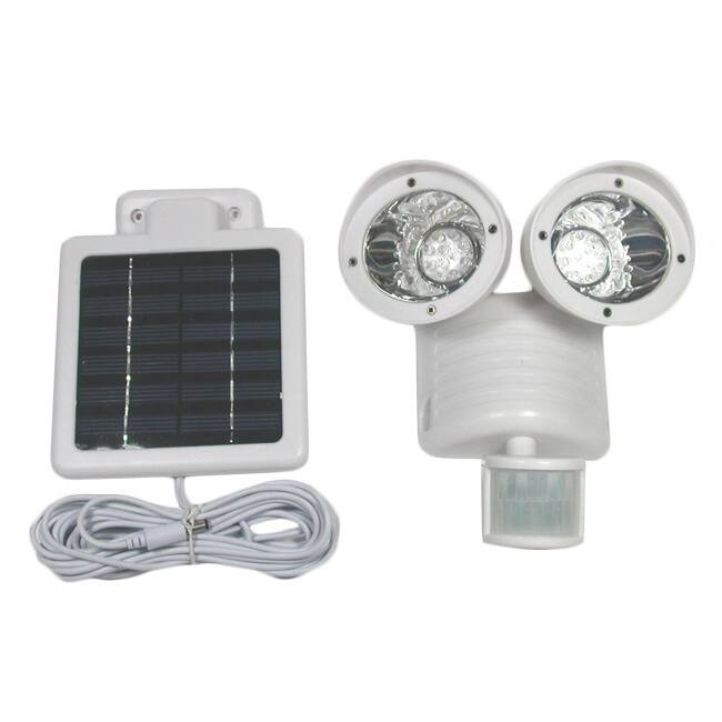 Tricod Motion Sensor 22-LED White Security Solar Flood Light