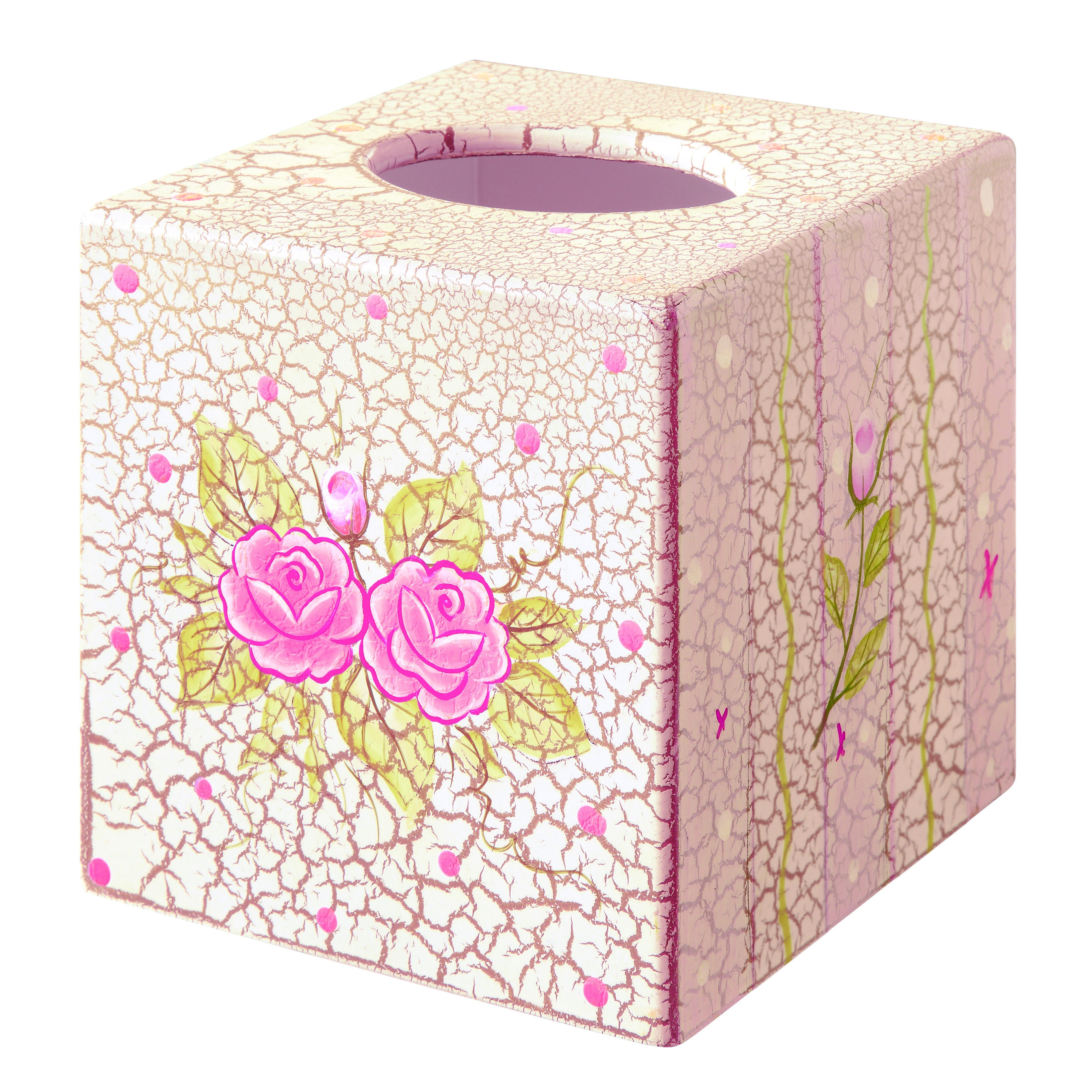 Teamson Crackled Rose Room Collection Kids Tissue Cover