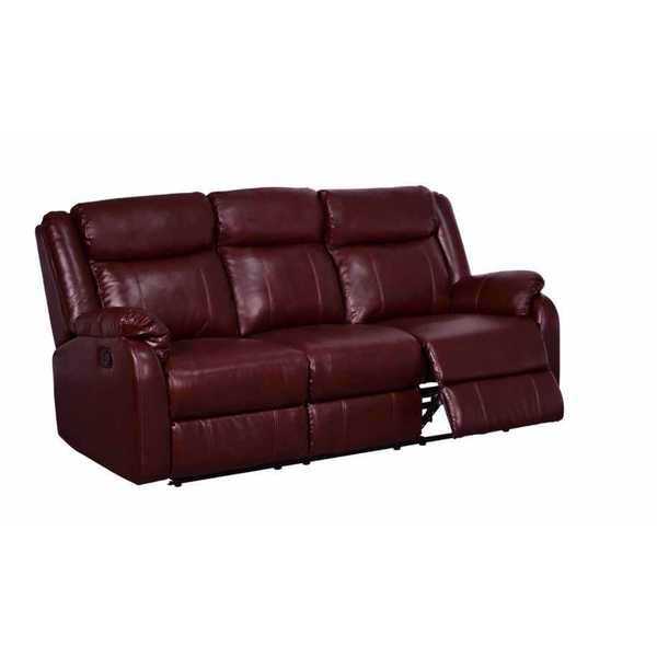 burgundy reclining sofa