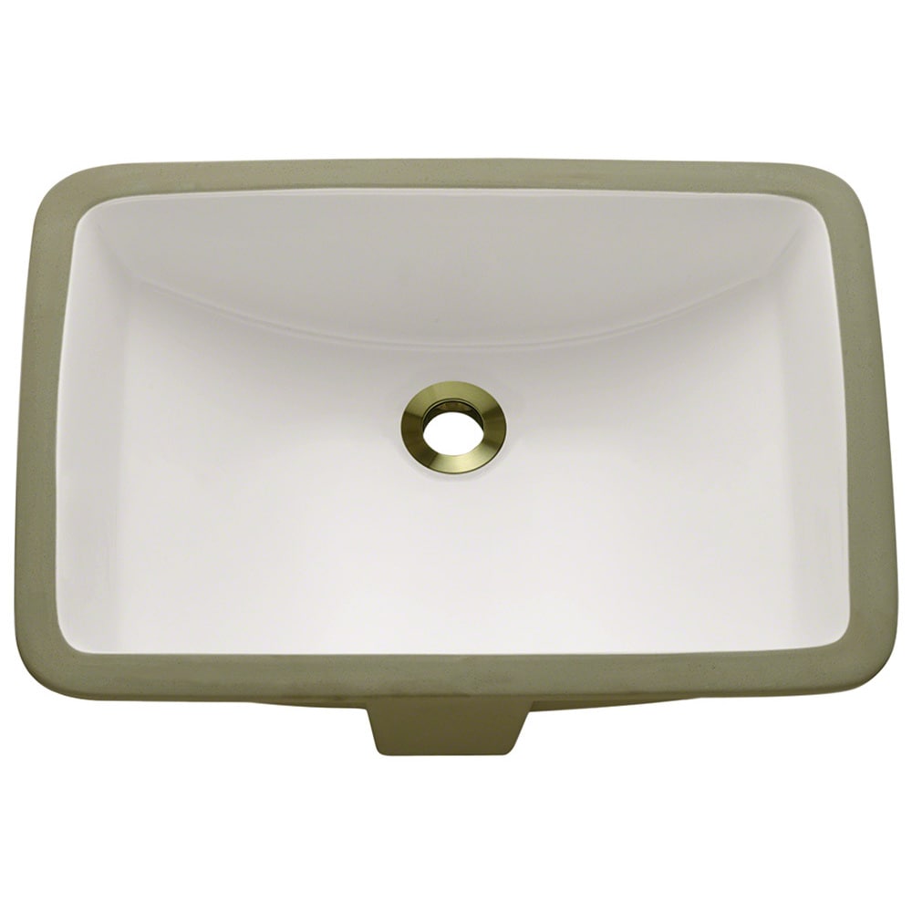 Polaris Sinks P3191ub Bisque Rectangular Undermount Porcelain Bathroom Sink