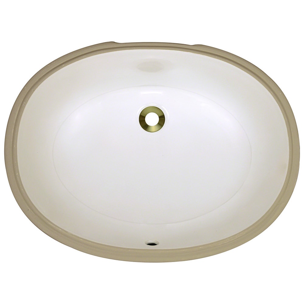 Polaris Sinks Puplb Bisque Undermount Porcelain Bathroom Sink