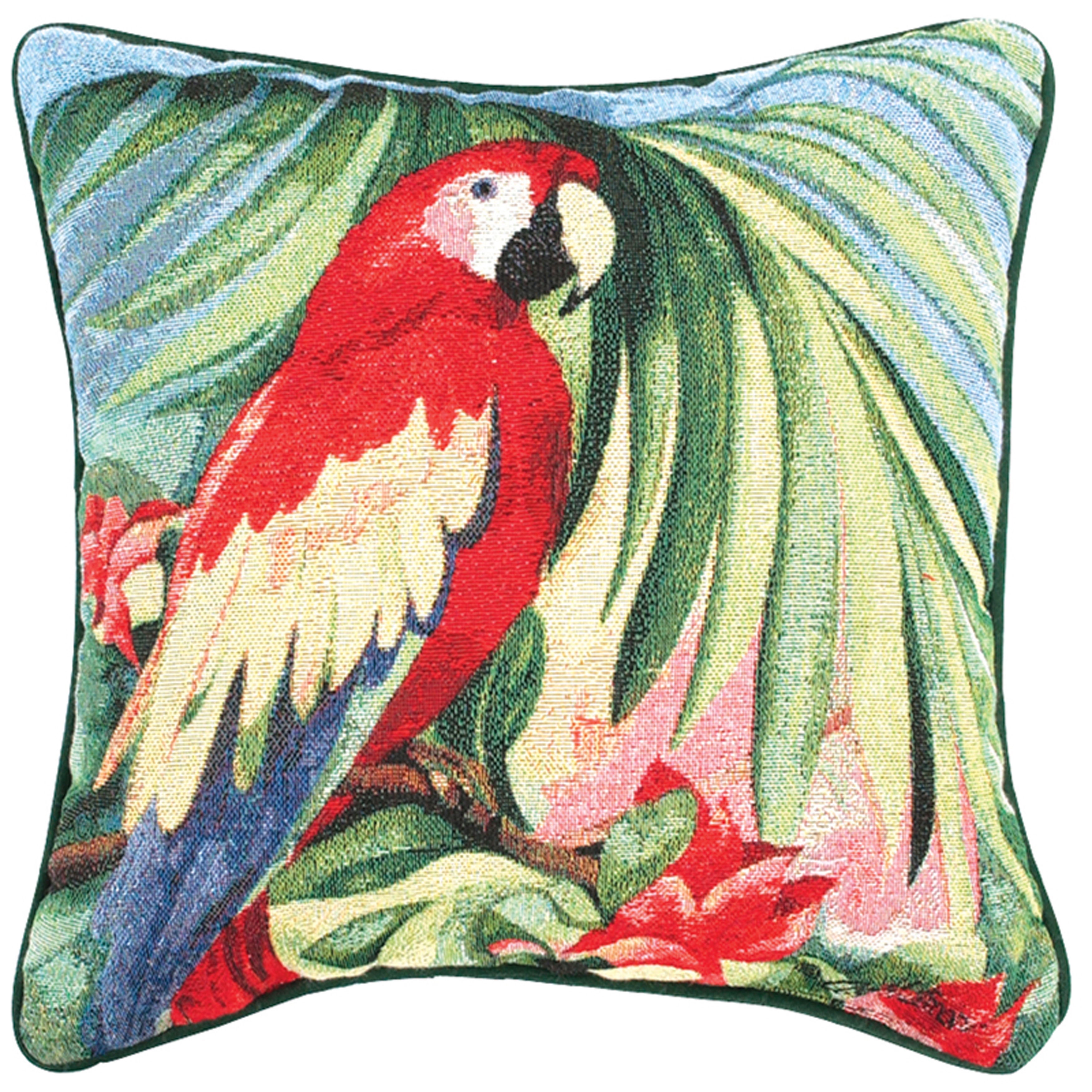 Manual Woodworkers Macaw 17-inch Tapestry Pillow