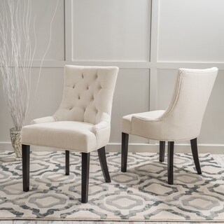 Christopher Knight Home Hayden Tufted Fabric Dining/ Accent Chair (Set of 2) by  (Beige)