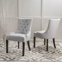 Hayden Tufted Fabric Dining/ Accent Chair (Set of 2) by Christopher Knight Home