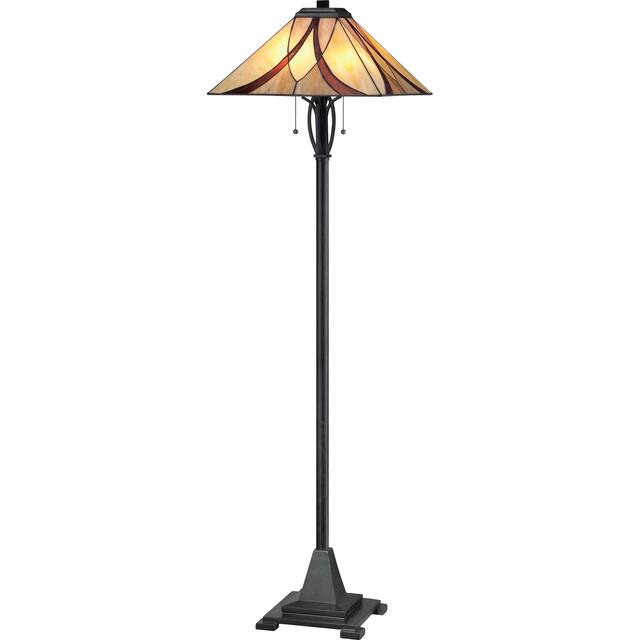Copper Grove Quentin Bronze Tiffany-style Floor Lamp