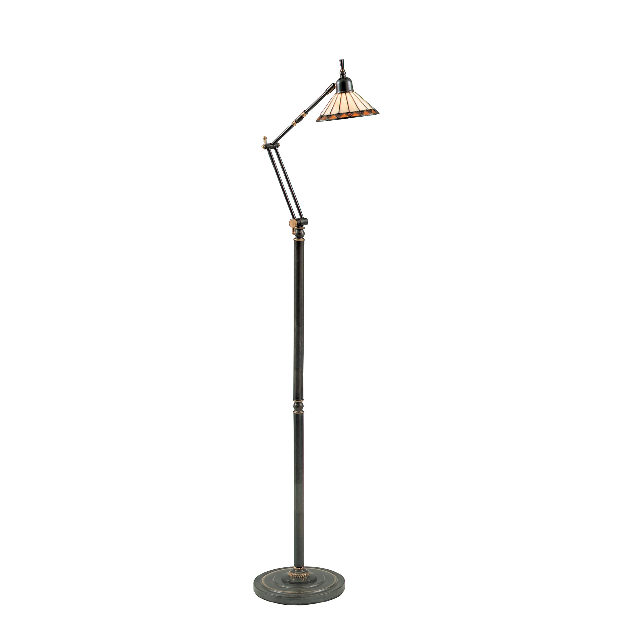 Pueblo 1 light Medici Bronze Tiffany Floor Task Lamp