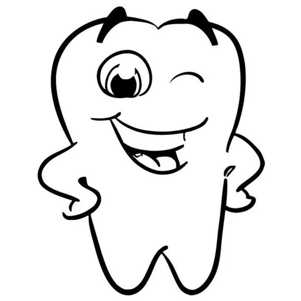 Smiling Tooth Vinyl Wall Decal - Overstock - 9011006