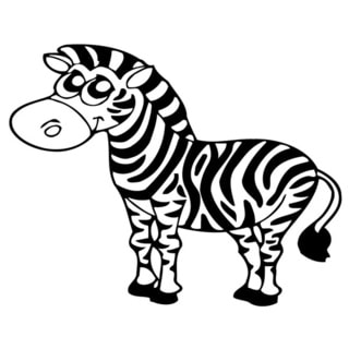 Zebra Vinyl Wall Decal - Overstock - 9011009