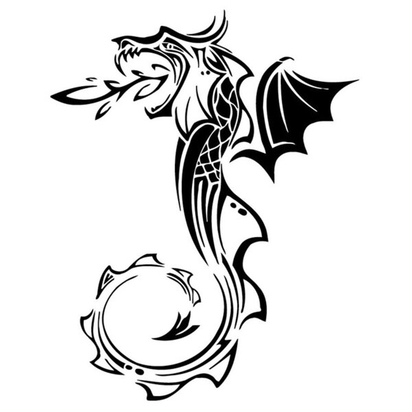 Shop Dragon Head Vinyl Wall Decal 3 - Free Shipping On Orders Over $45 ...
