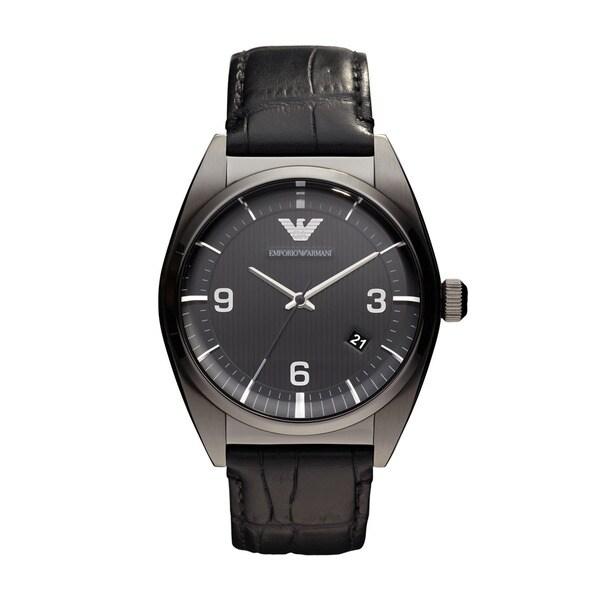 Shop Emporio Armani Men's Black Classic Watch - Free Shipping Today ...