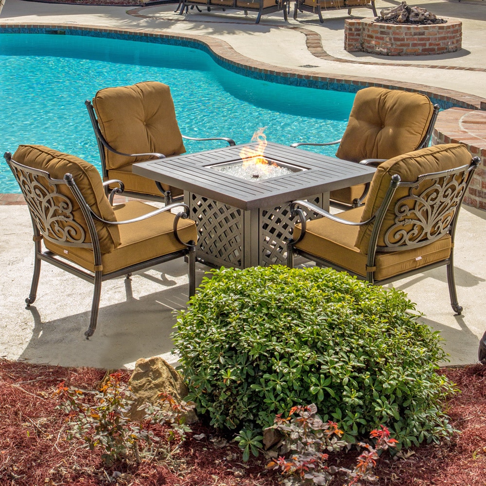 Lakeview Outdoor Designs Evangeline Bronze Cast Aluminum 5 piece Patio Set Bronze Size 5 Piece Sets