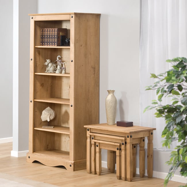 Mexican Pine Open Bookcase