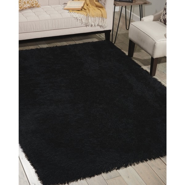kathy ireland Studio Sunset Boulevard Onyx Shag Area Rug by Nourison - 5' x 7'