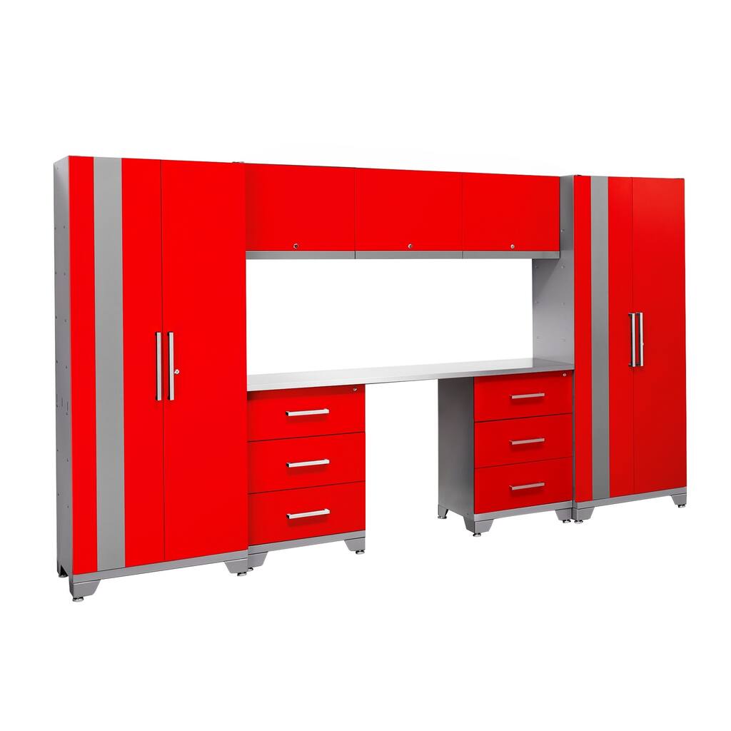 NewAge Products Performance Series Red 8-piece Metal Cabinet Set