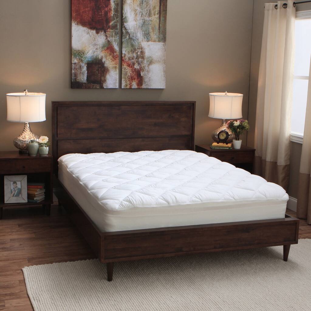 Spring Air 300 Thread Count Overfilled Lunalux Mattress Pad