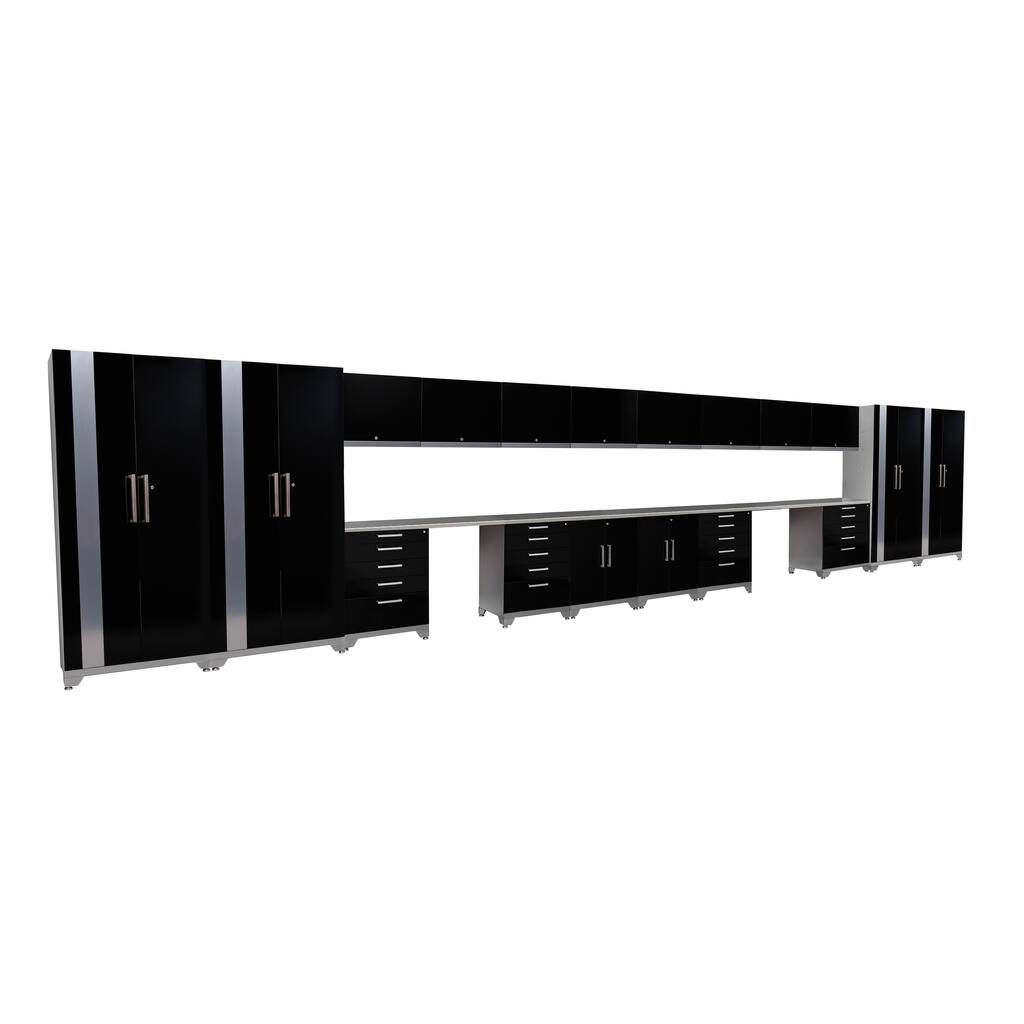 NewAge Products Performance Plus Black 21-piece Metal Cabinet Set
