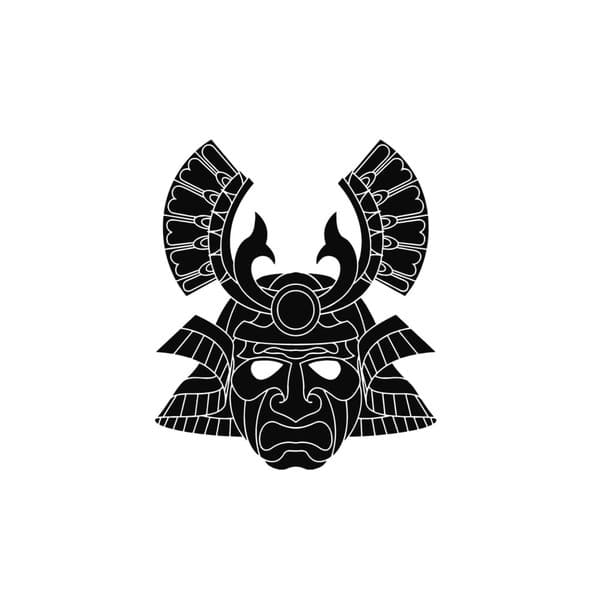 Samurai Kabuto Mask Vinyl Wall Art - Overstock - 9012337
