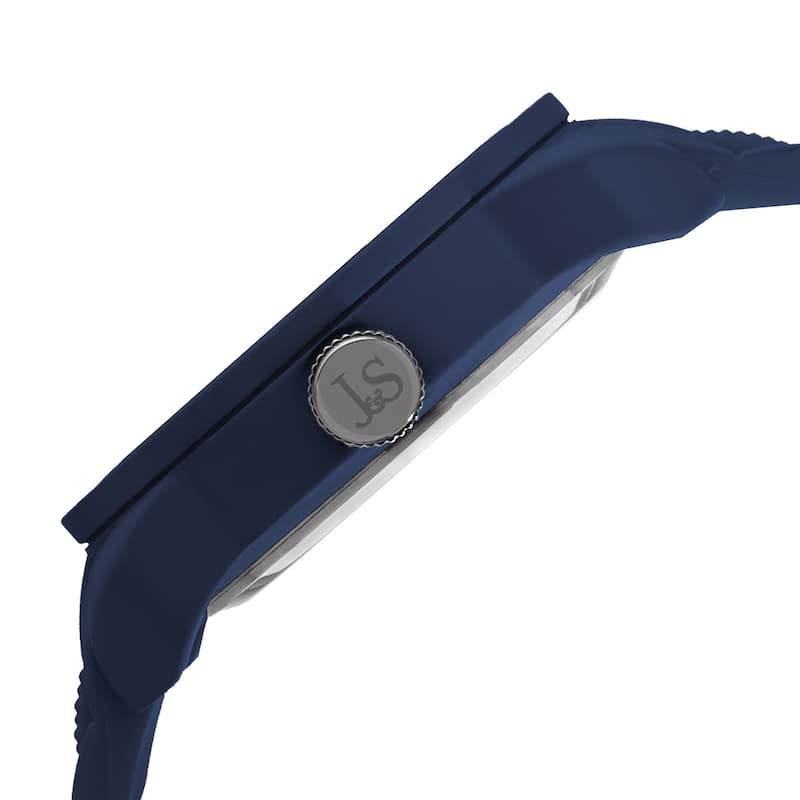 Joshua & Sons Men's Quartz Date Blue Strap Watch