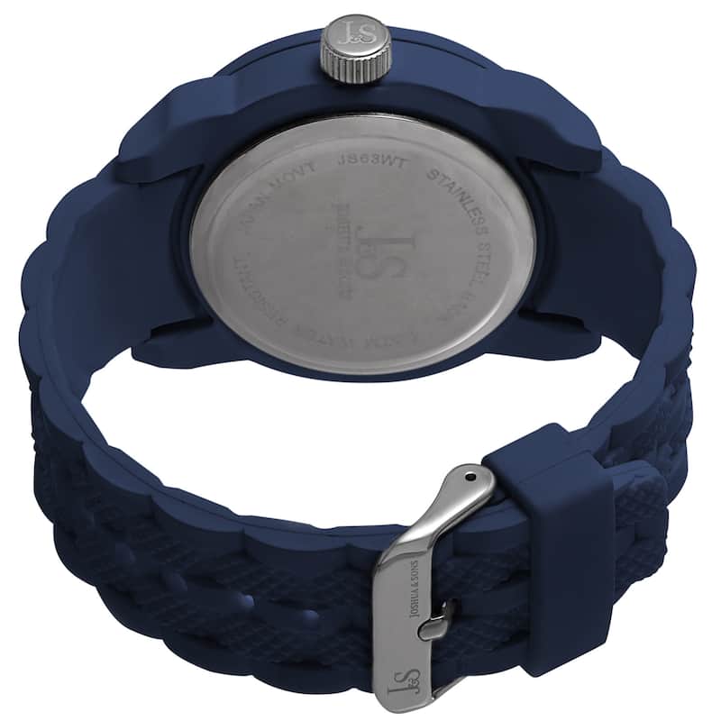 Joshua & Sons Men's Quartz Date Blue Strap Watch