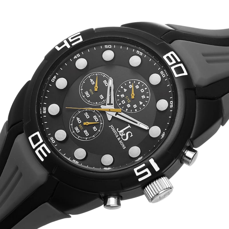 Joshua & Sons Men's Chronograph Sports Grey Strap Watch