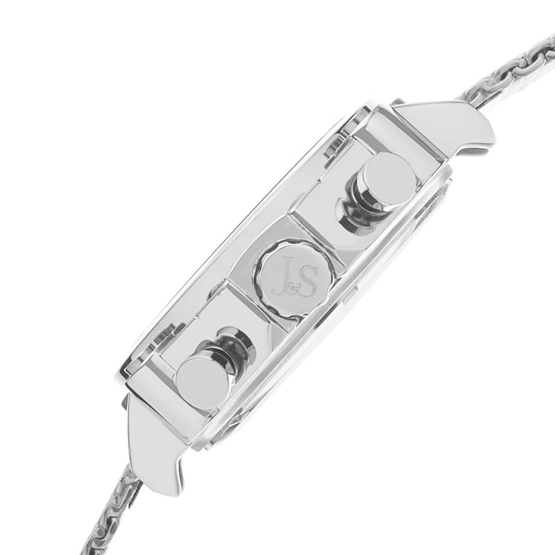Joshua & Sons Men's Chronograph Stainless Steel Mesh Silver-Tone Bracelet Watch