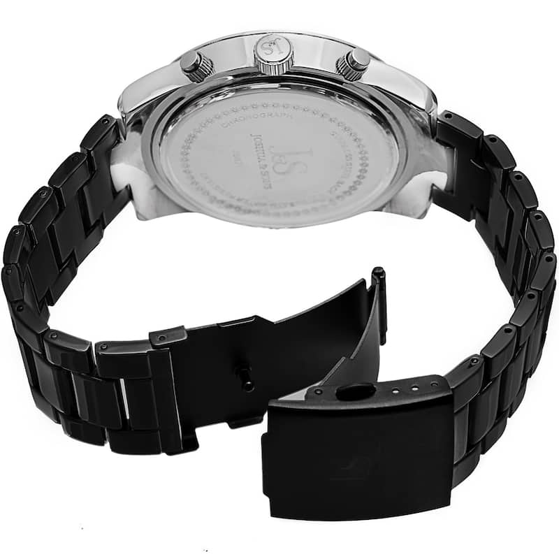 Joshua & Sons Men's Quartz Chronograph Date Silver-Tone Bracelet Watch