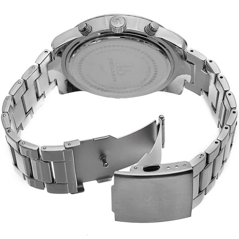 Joshua & Sons Men's Quartz Chronograph Date Orange Bracelet Watch