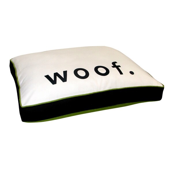 Shop White/Black Woof Print Pet Bed Free Shipping On Orders Over 45