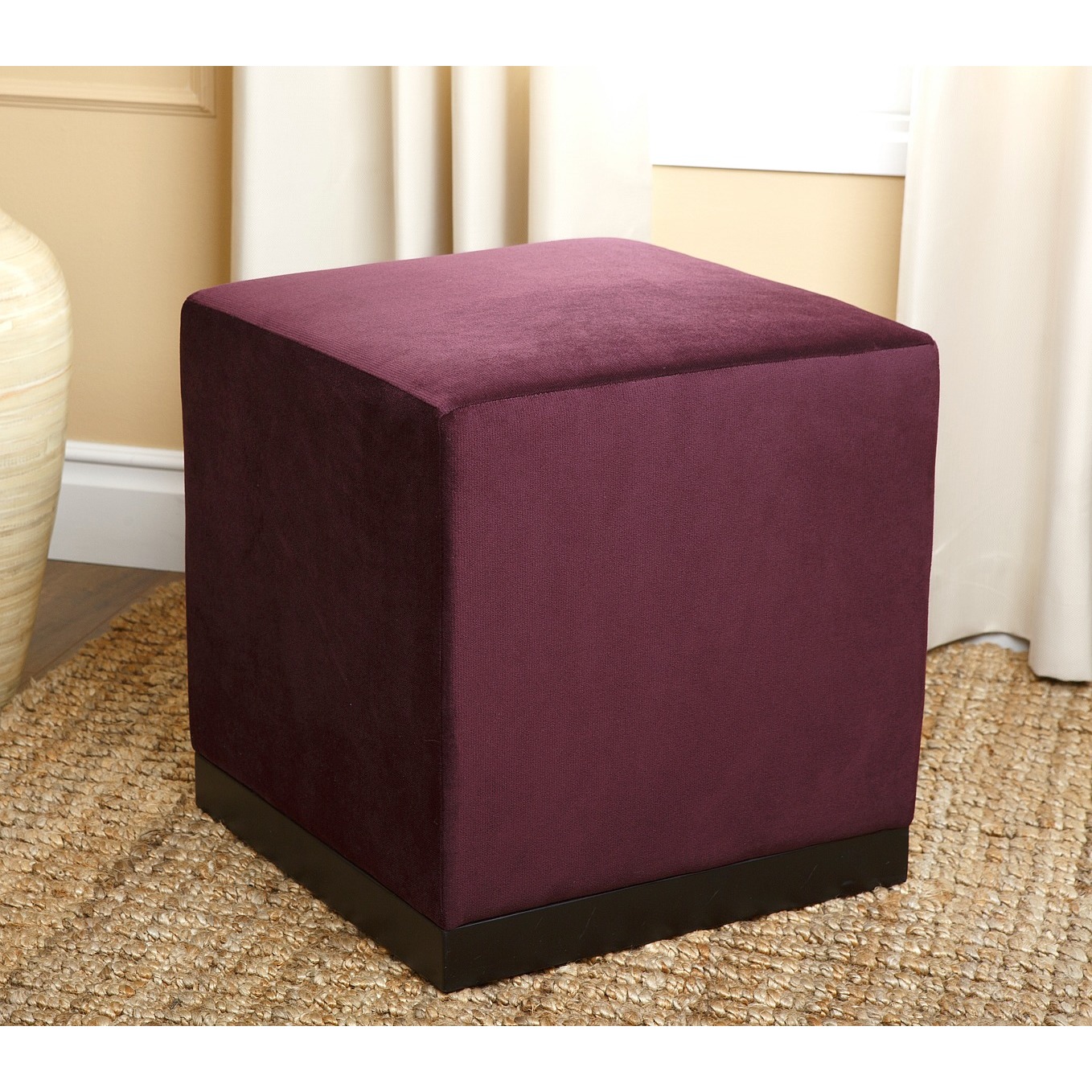 Monica Pedersen Sierra Purple Square Ottoman By Abbyson Living