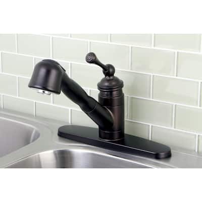 Vintage Oil Rubbed Bronze Pull Out Kitchen Faucet