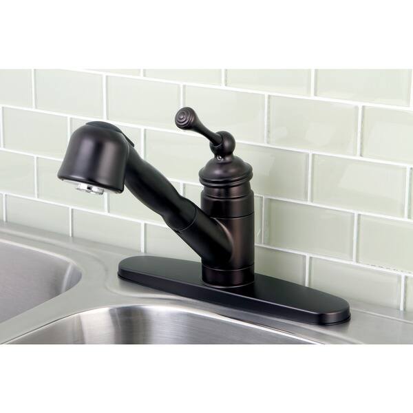 Vintage Oil Rubbed Bronze Pull Out Kitchen Faucet - Overstock ...