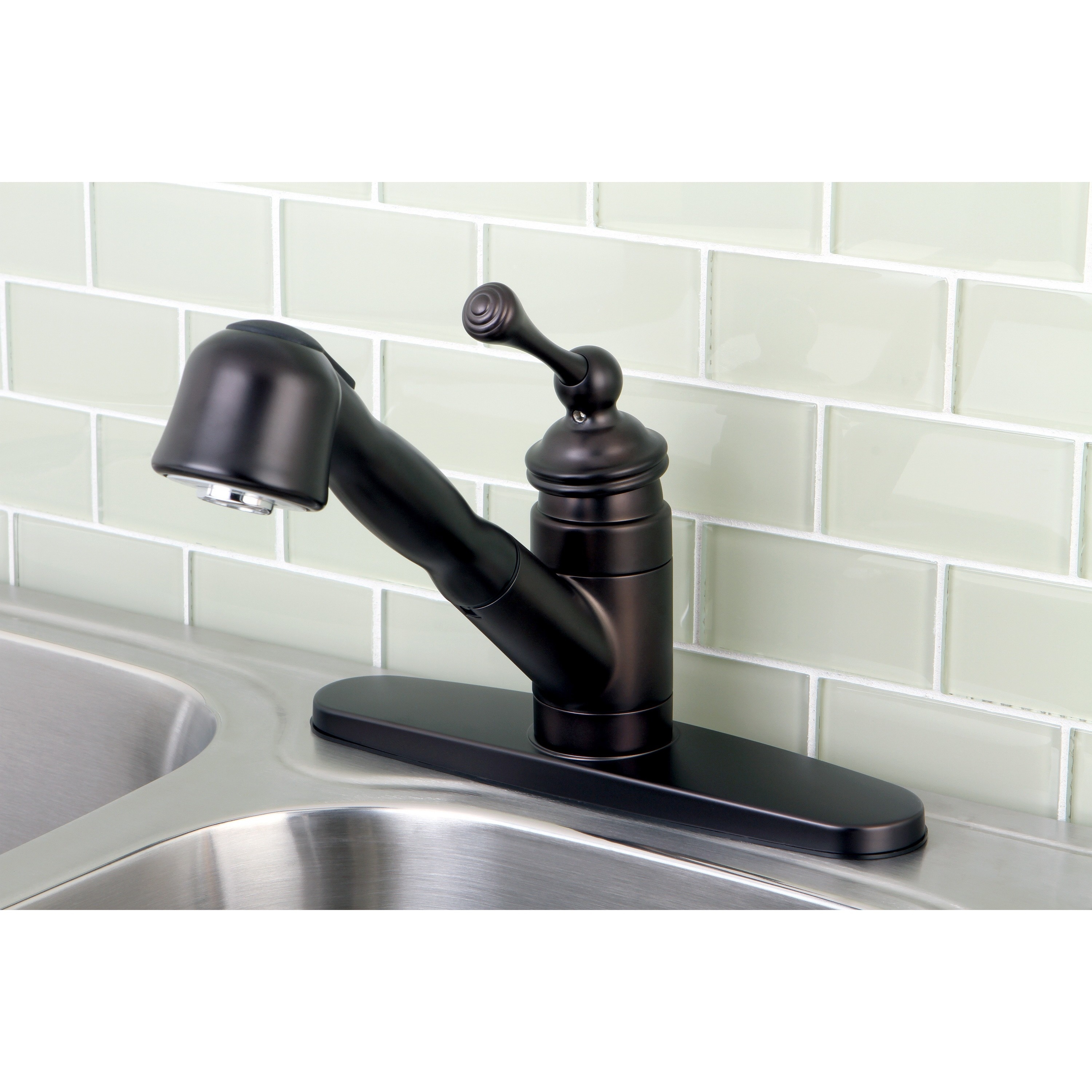 Vintage Oil Rubbed Bronze Pull Out Kitchen Faucet Rubbed ...