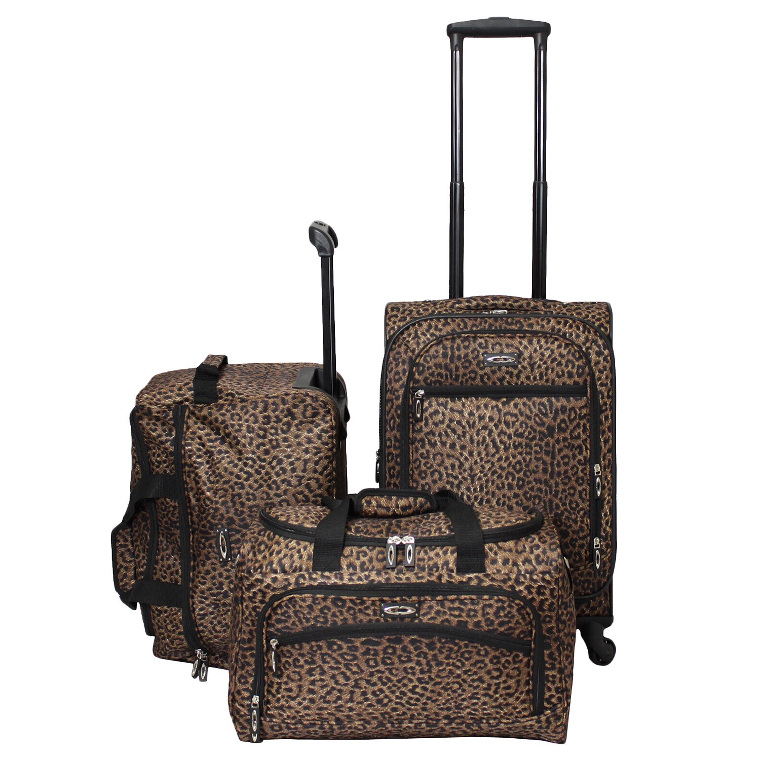 cheetah luggage set