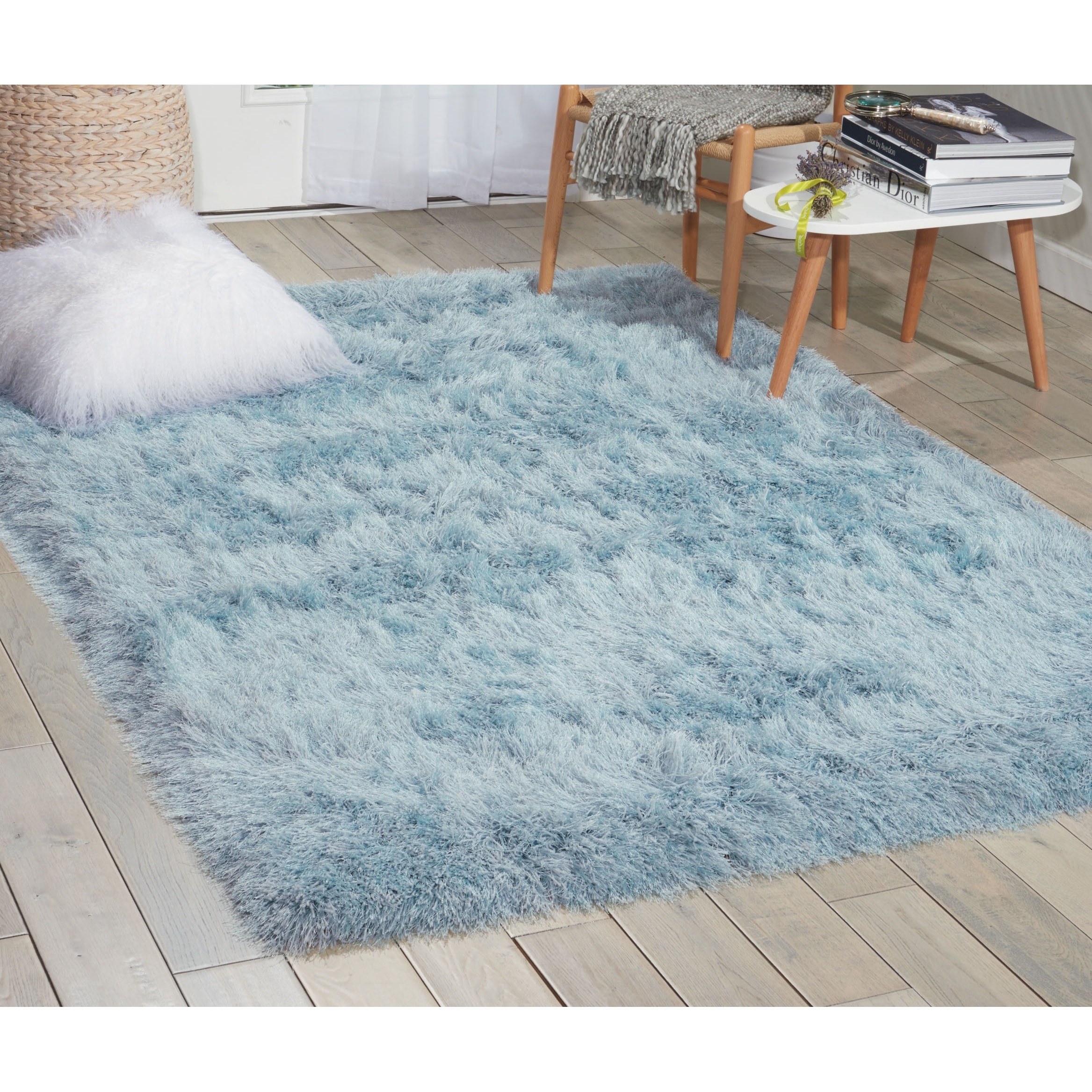 Kathy Ireland Home Studio Topaz Polyester Shag Rug (76 X 96)