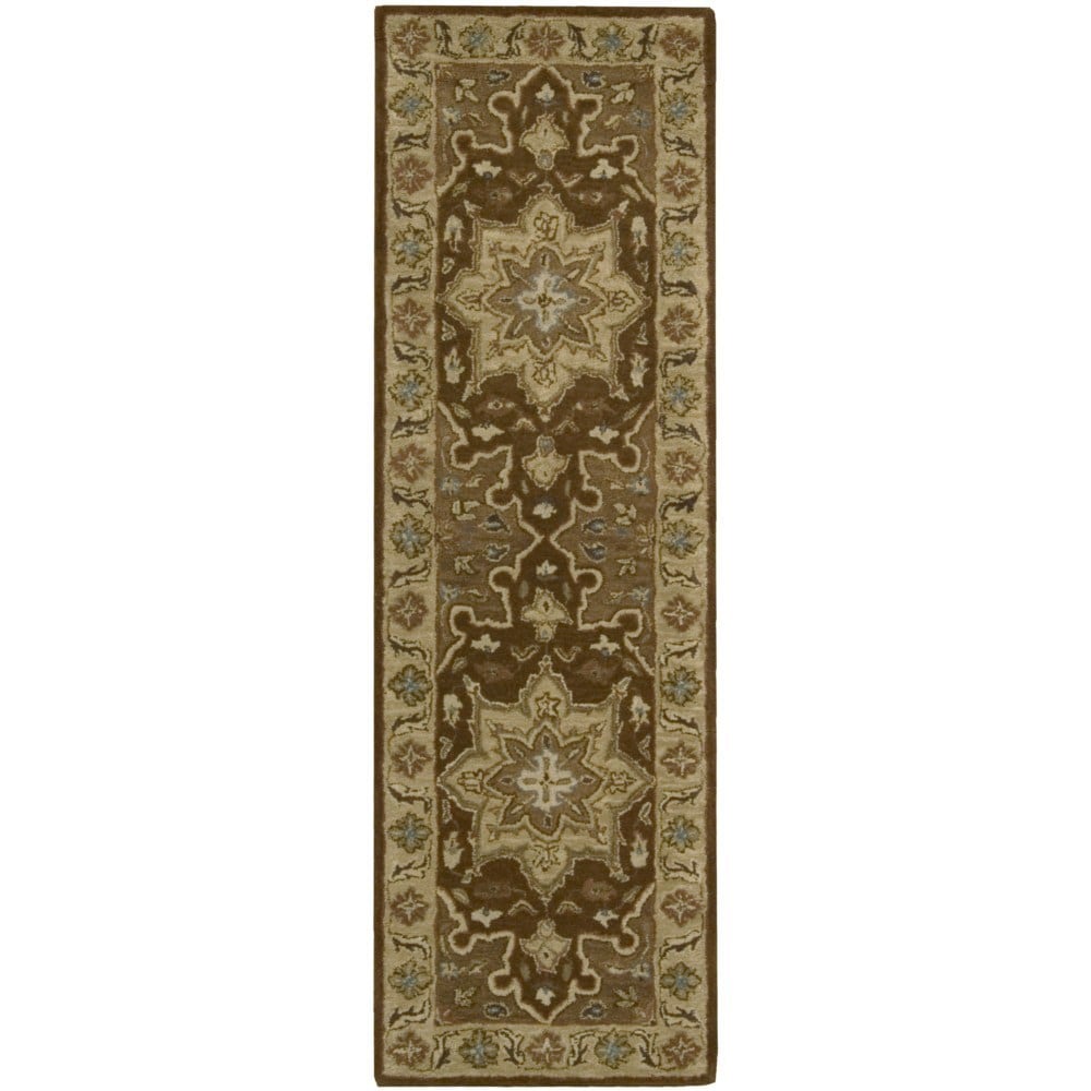 Nourison Hand tufted India House Chocolate Wool Runner Rug (2 X 7)